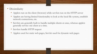 Applet Vs Servlet | PPSX