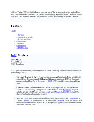 Bharat Sanchar Nigam Limited