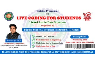 Live Coding Program : BSTI-Bharat Sir , Kokar 