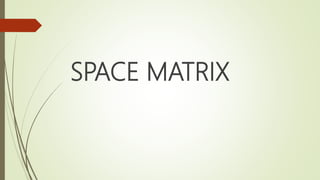 SPACE MATRIX
 
