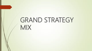 GRAND STRATEGY
MIX
 