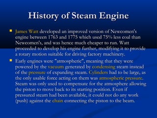 STEAM ENGINES Bharti rajput BSC I 2018 | PPT