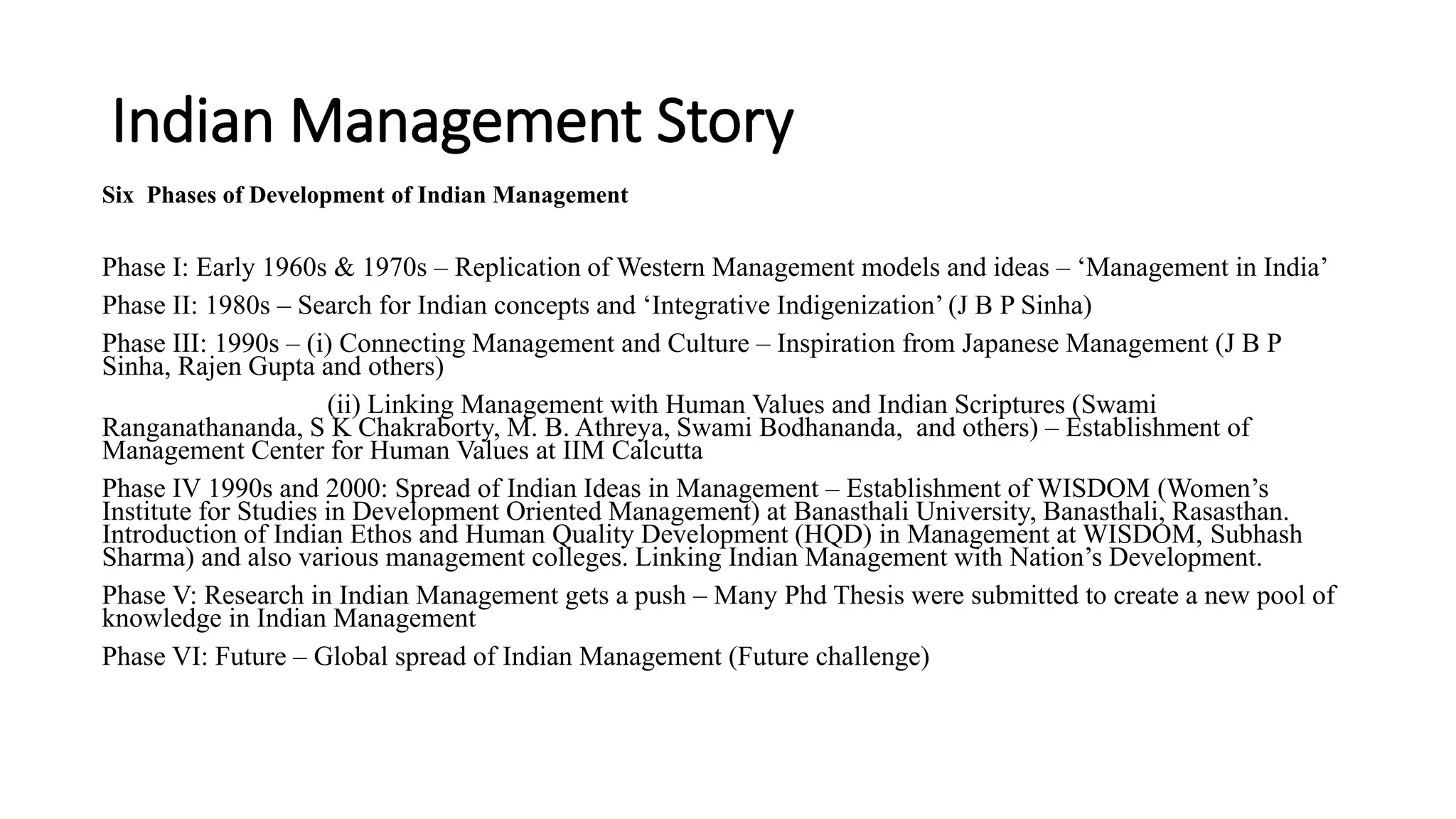 Evolution of Indian Management/ Bhartiya Management | PPTX