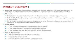 Sentiment analysis of Restaurant reviews ppt | PPTX