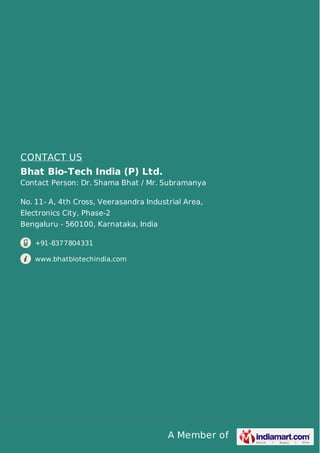 Bhat Bio Tech India Pvt.Ltd. | PDF