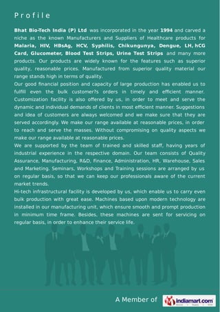 Bhat Bio Tech India Pvt.Ltd. | PDF