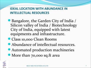 Bhat biotech slide show | PPT