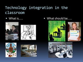 Technology integration in the classroom What is….. What should be….. 