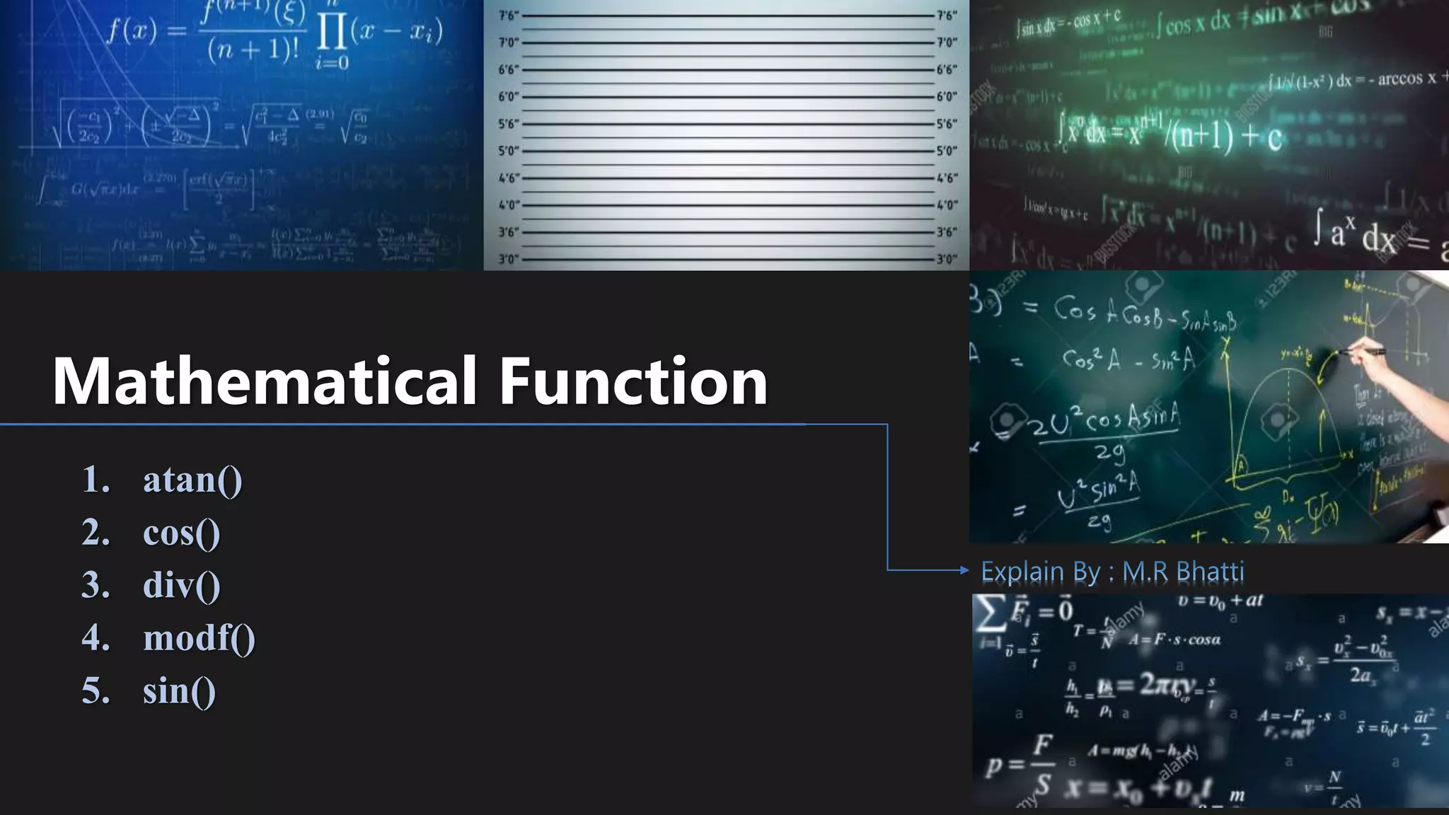 Mathematics Function in C ,ppt | PPTX