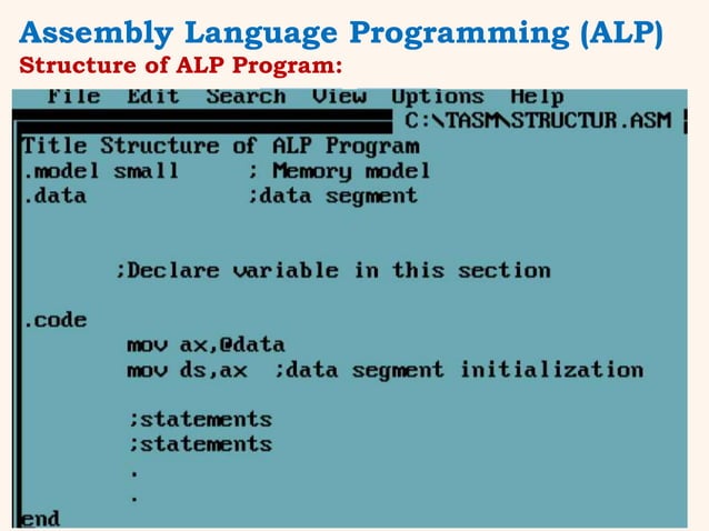 Introduction To Assembly Language Programming | PPT