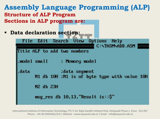Introduction To Assembly Language Programming | PPT
