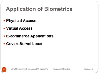 Multimodal fusion of fingerprint and iris | PPTX