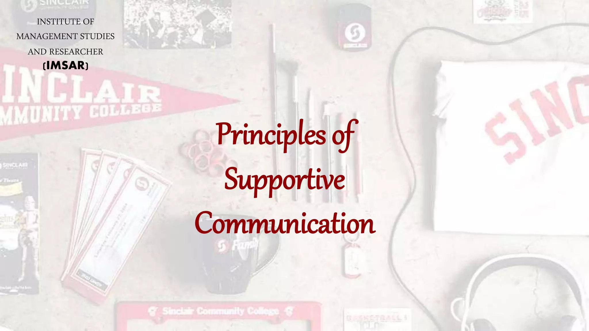 Principles of supportive communication | PPTX