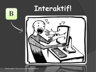 Interaktif!Sumbergambar: http://sivers.org/interactive-website