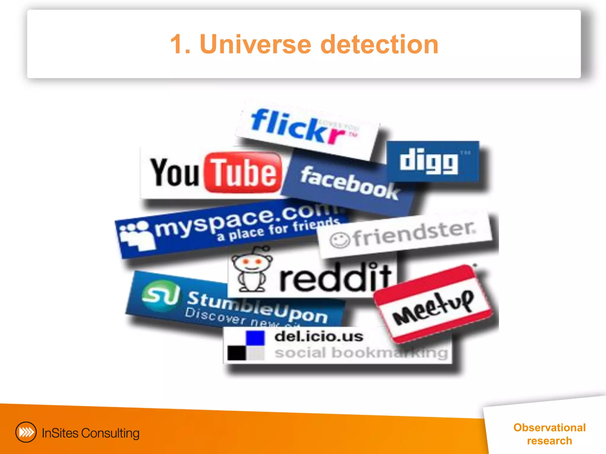 1. Universe detection




                                                      Observational
                                                         research
             EphMRA Conference Masterclass © InSites Consulting 2011 16
 