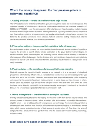 Optimizing Behavioral Health Billing: Stop Revenue Loss & Automate RCM ...