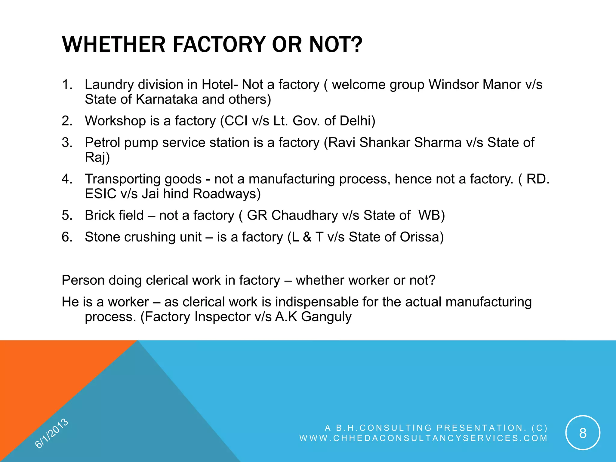 THE FACTORIES ACT 1948 AND THE MAHARASHTRA FACTORIES RULES 1963, BY ...