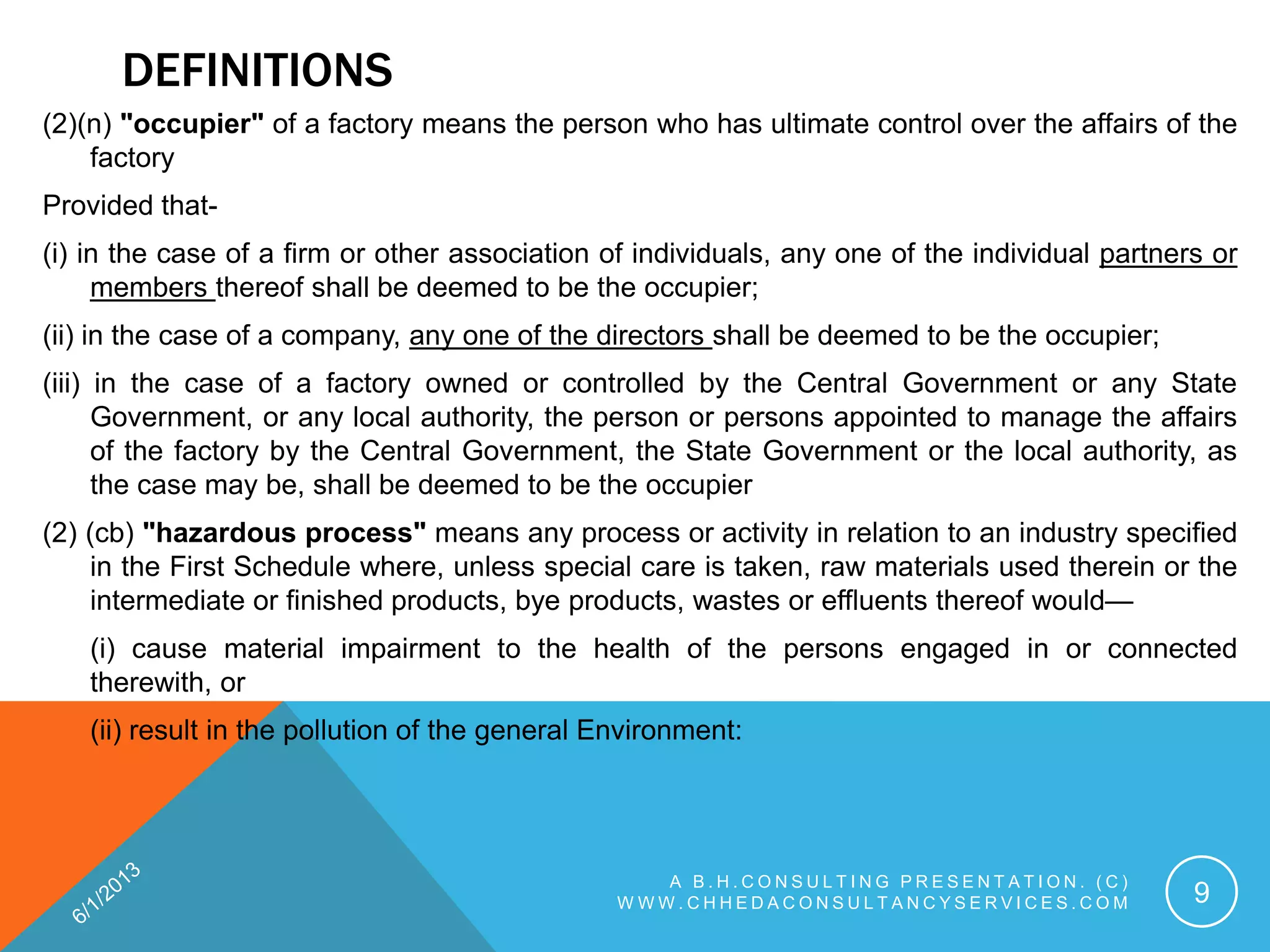 THE FACTORIES ACT 1948 AND THE MAHARASHTRA FACTORIES RULES 1963, BY ...