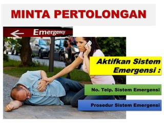 MINTA PERTOLONGAN
No. Telp. Sistem Emergensi
Prosedur Sistem Emergensi
Aktifkan Sistem
Emergensi :
 