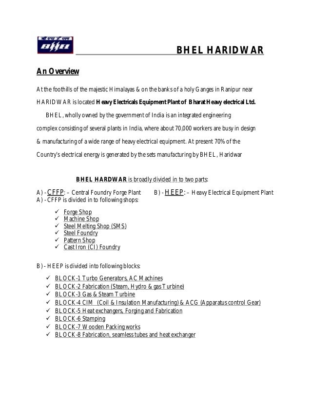 bhel haridwar training report block 3 pdf bhel haridwar training report block 3 pdf