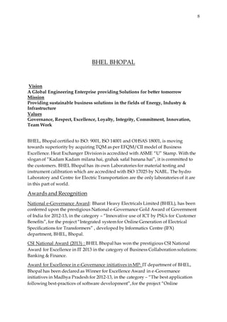 Bhel report nikhil | PDF
