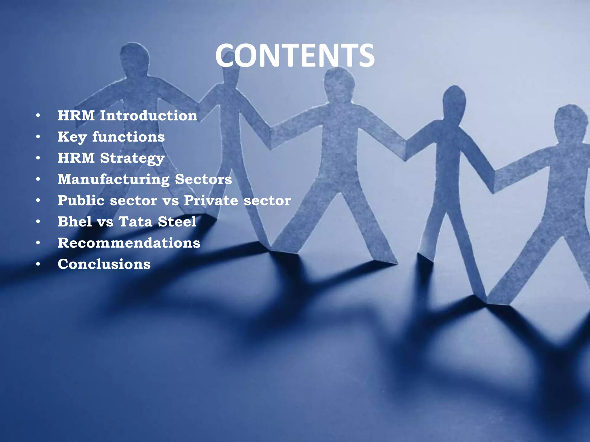 Human Resource Management - Bhel vs Tata steel | PPTX
