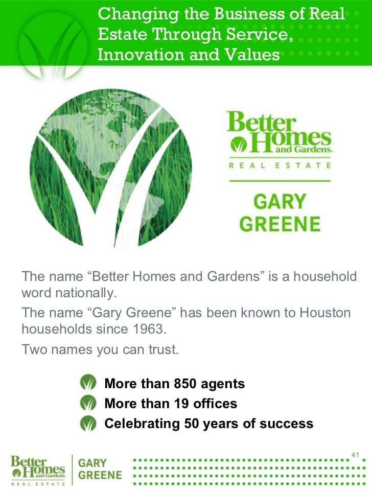 Better Homes And Gardens Real Estate Gary Greene Listing Presentation