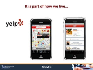 It is part of how we live…




          #analytics
 