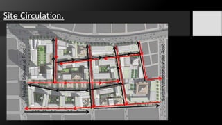 Site Circulation.
MaulanaShaukataliRoad
SardarVallabhbhaiPatelRoad
 