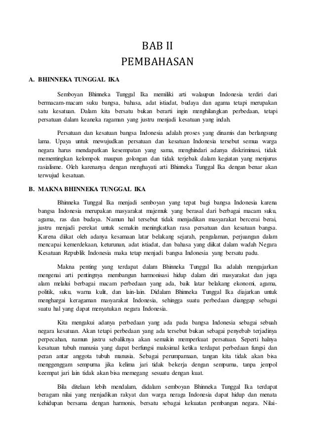 Semboyan Bhineka  Tunggal  Ika  Terdapat Dalam Buku Info 