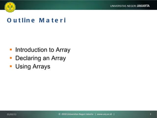 Pemrograman komputer 11 (array) | PPT