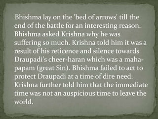 Bheeshma Raining Arrows Bhishma | PPTX