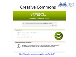 Creative Commons
 

http://creativecommons.org/licenses/by/2.0/

 