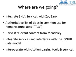The Biodiversity Heritage Library And Bibliographic Citations Towar