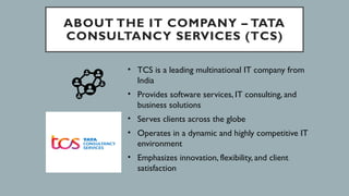 Tcs Structure BHM.CA2.Grp2.pptx... Organisational structure of a mining an IT company ...