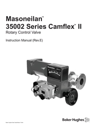 Baker Hughes Data Classification: Public
Masoneilan™
35002 Series Camflex™
II
Rotary Control Valve
Instruction Manual (Rev.E)
 