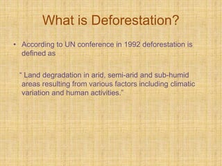 deforestation | PPTX