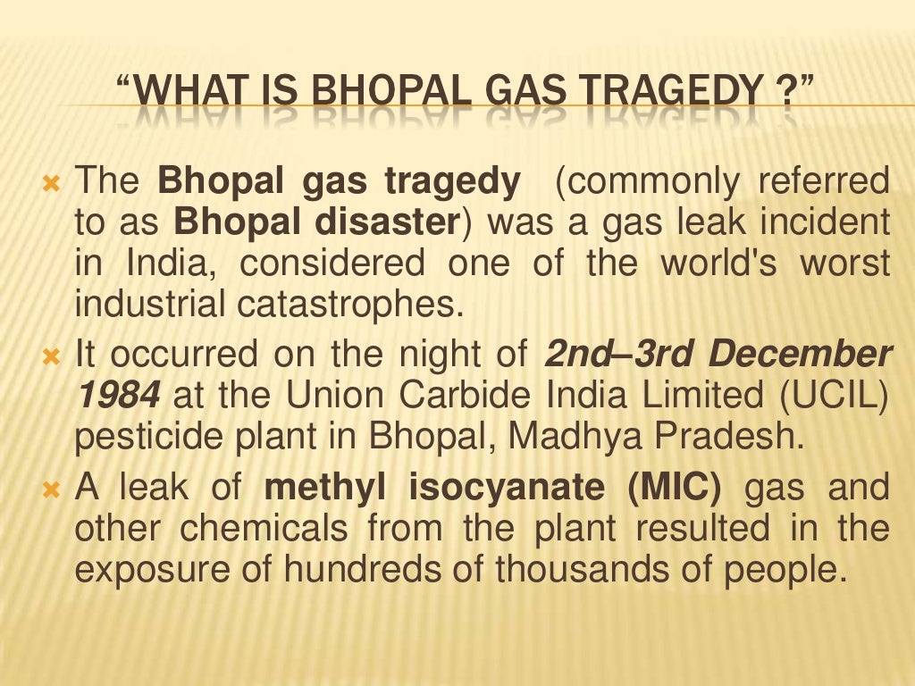 Bhopal gas tragedy
