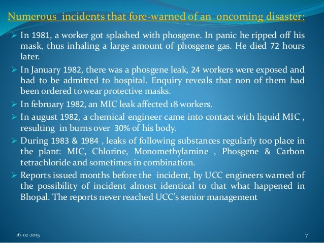bhopal gas tragedy a case study The bhopal disaster, also known as the bhopal gas tragedy was an industrial disaster that took place at the union carbide pesticide plant in the indian city of bhopal, madhya pradesh releasing tons of toxic chemicals and gases bhopal gas tragedy a case study essay. bhopal gas tragedy a case study The bhopal disaster, also known as the bhopal gas tragedy was an industrial disaster that took place at the union carbide pesticide plant in the indian city of bhopal, madhya pradesh releasing tons of toxic chemicals and gases bhopal gas tragedy a case study essay.