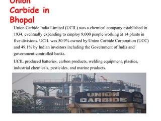 Ucil Factory Bhopal gas tragedy | PPTX