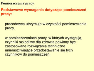 6. Nadzór nad  warunkami pracy 