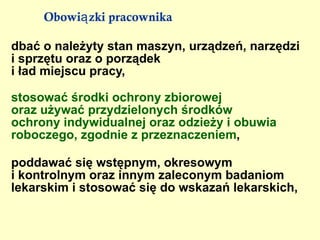 Obowiązki pracodawcy  w razie wypadku przy pracy   