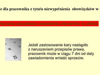 Osoba kierująca pracownikami jest obowiązana: organizować, przygotowywać i prowadzić    prace, uwzględniając zabezpieczenie    pracowników przed wypadkami przy pracy,   chorobami zawodowymi i innymi chorobami   związanymi z warunkami środowiska pracy, dbać o bezpieczny i higieniczny stan   pomieszczeń pracy i wyposażenia   technicznego, a także o sprawność środków   ochrony zbiorowej i ich stosowanie zgodnie   z przeznaczeniem, 