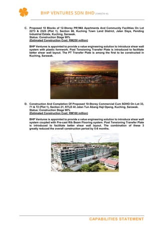 Bhp ventures sdn bhd capabilities statement 2019 | PDF