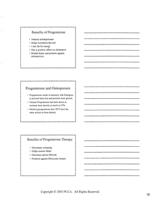 BHRT for the Pharmacist 2003