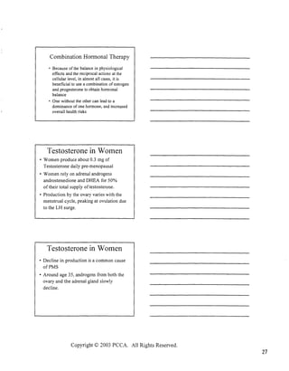 BHRT for the Pharmacist 2003