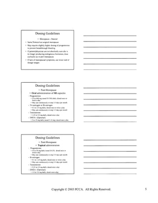 BHRT for the Pharmacist 2003