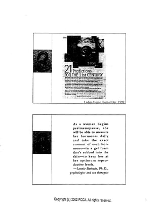 BHRT for the Pharmacist 2003