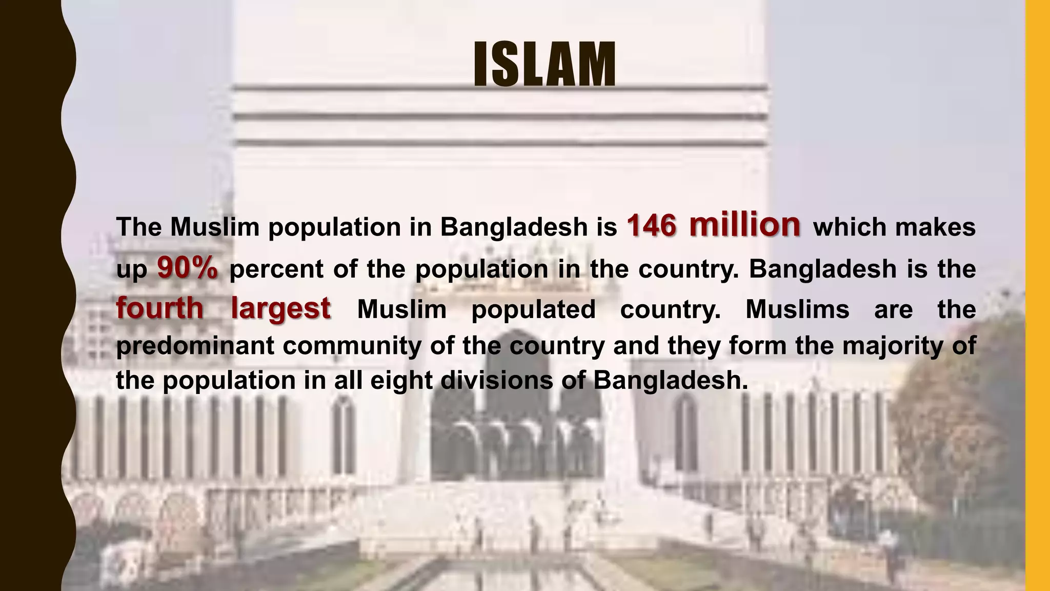 Religious faith & festivals in BANGLADESH PPTX