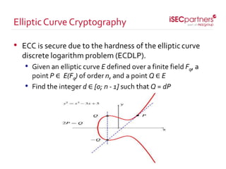 •
EllipticCurve Cryptography
 